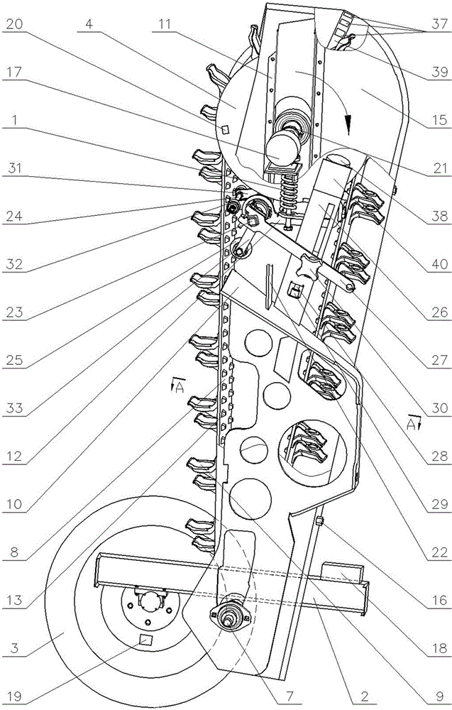 Intelligent amplitude fine-adjusting and seeding unit of potato seeder