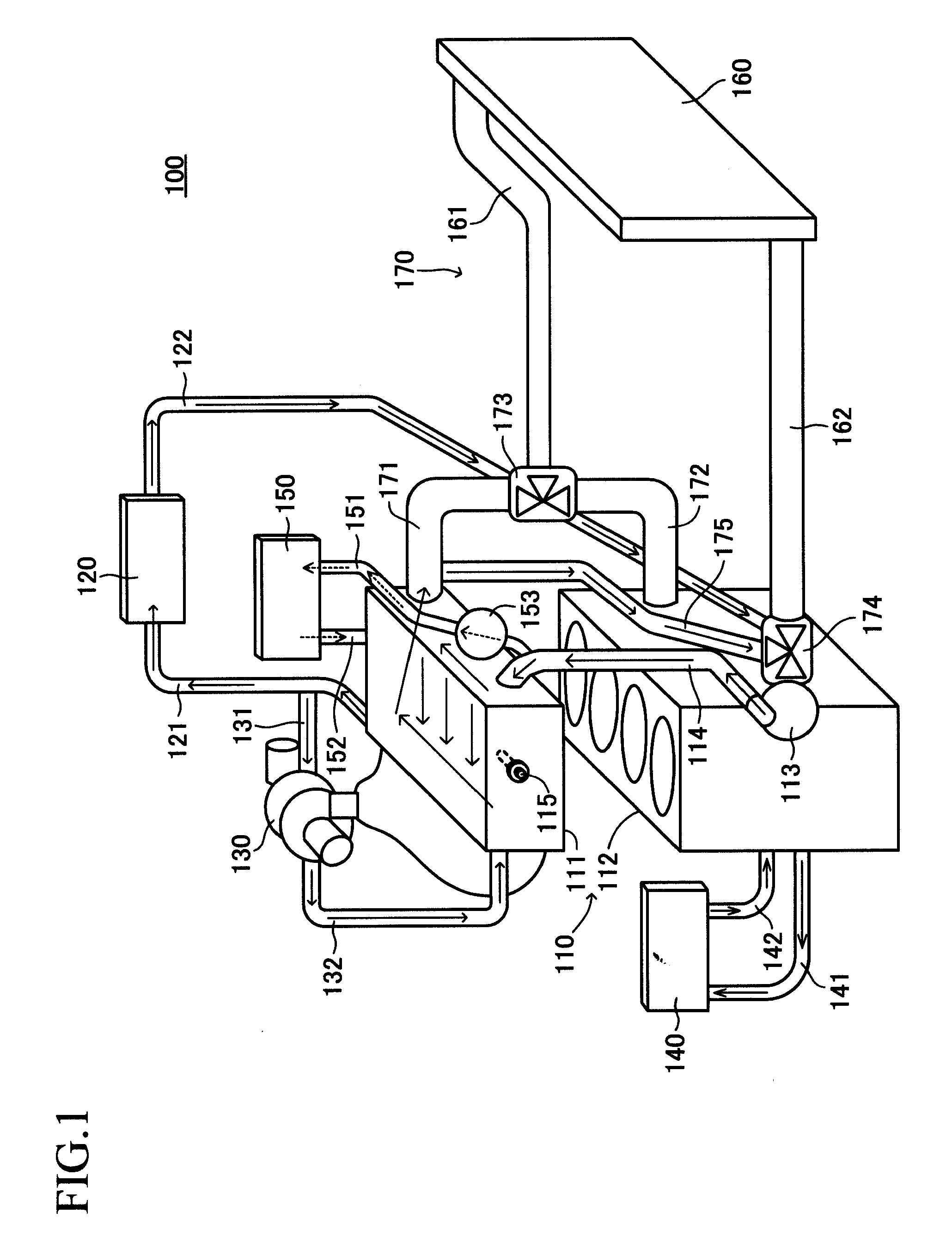 Engine cooling medium circulation device