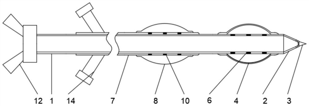 Balloon catheter with balloons with two asymmetric ends