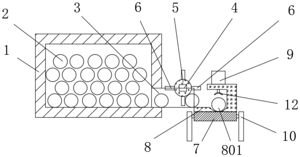 A steel pipe cutting device