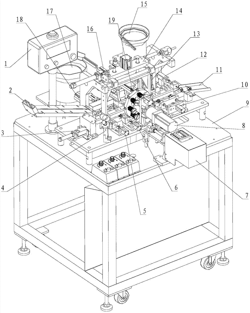 Assembly machine for commutator, meson and rotor assembly