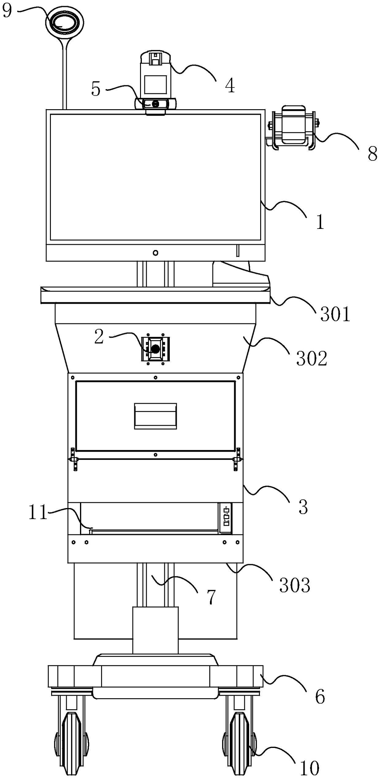 Integrated movable workbench based on inspection and quarantine big data