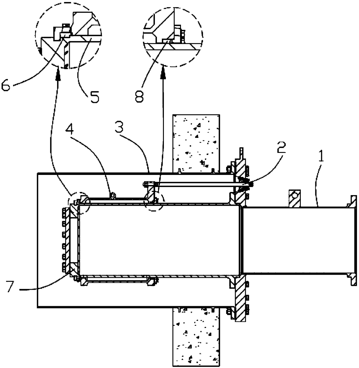 Wall-mounted type sleeve drain valve