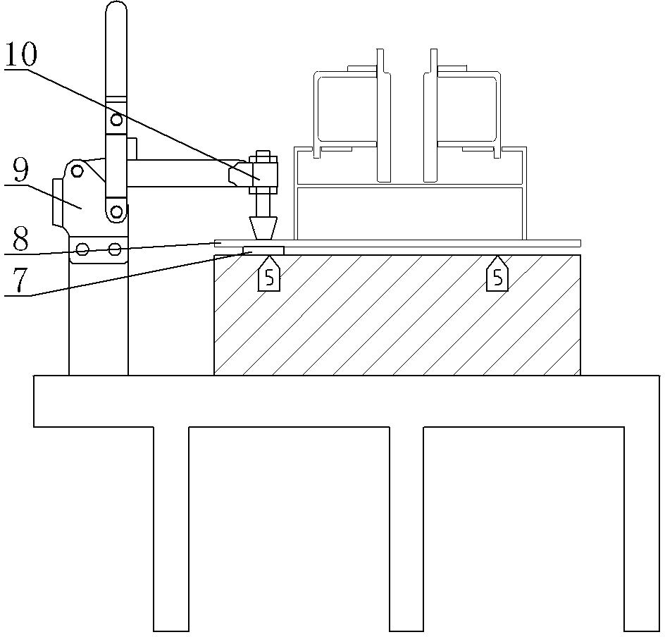 A checking fixture structure of automobile front bumper