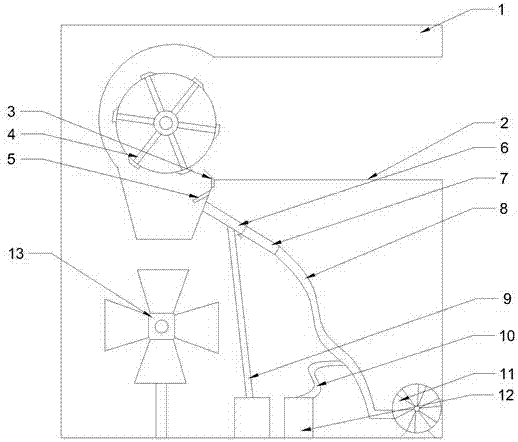 Traditional Chinese medicine material slicing machine with dust removing device