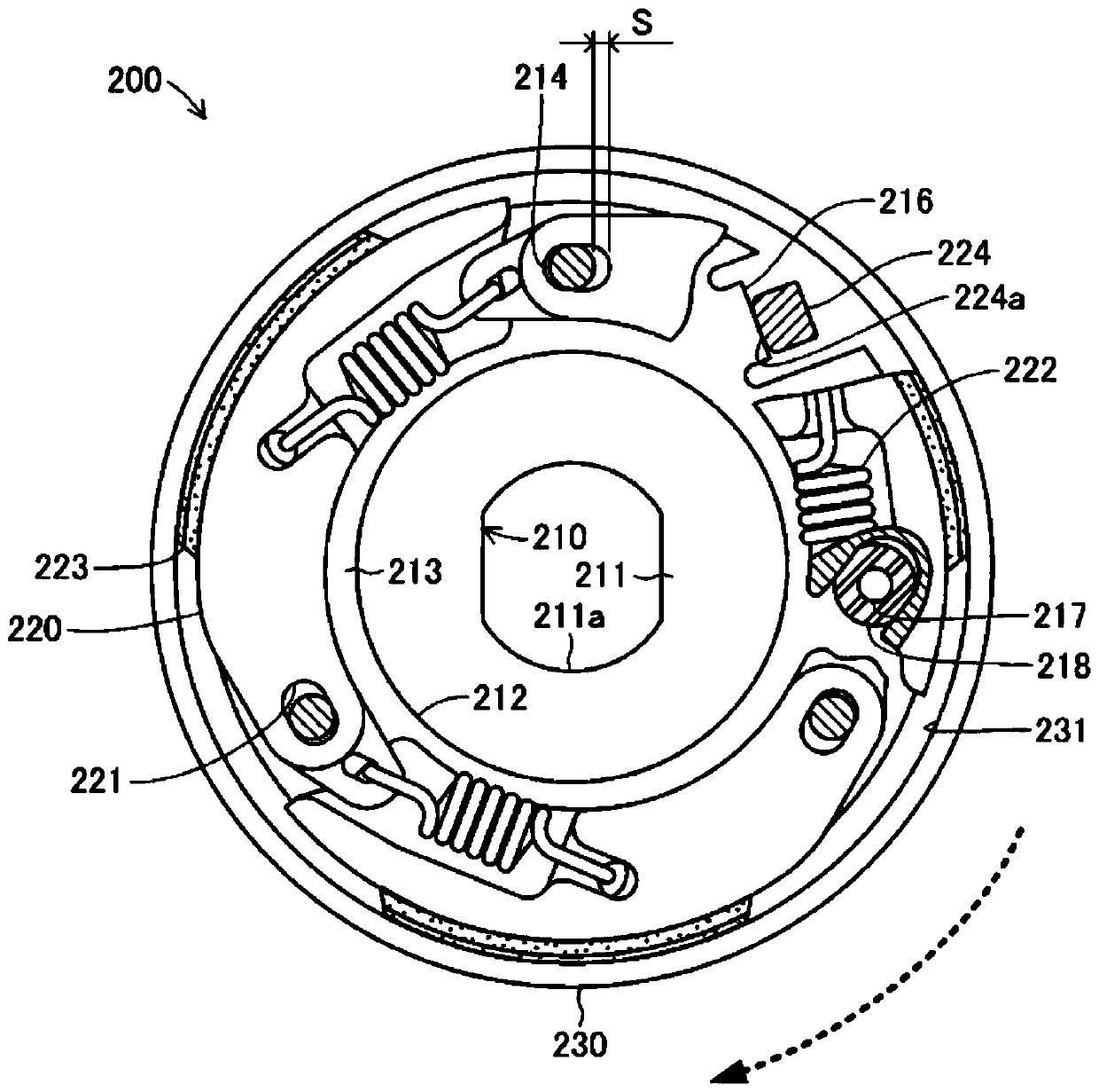 Centrifugal clutch