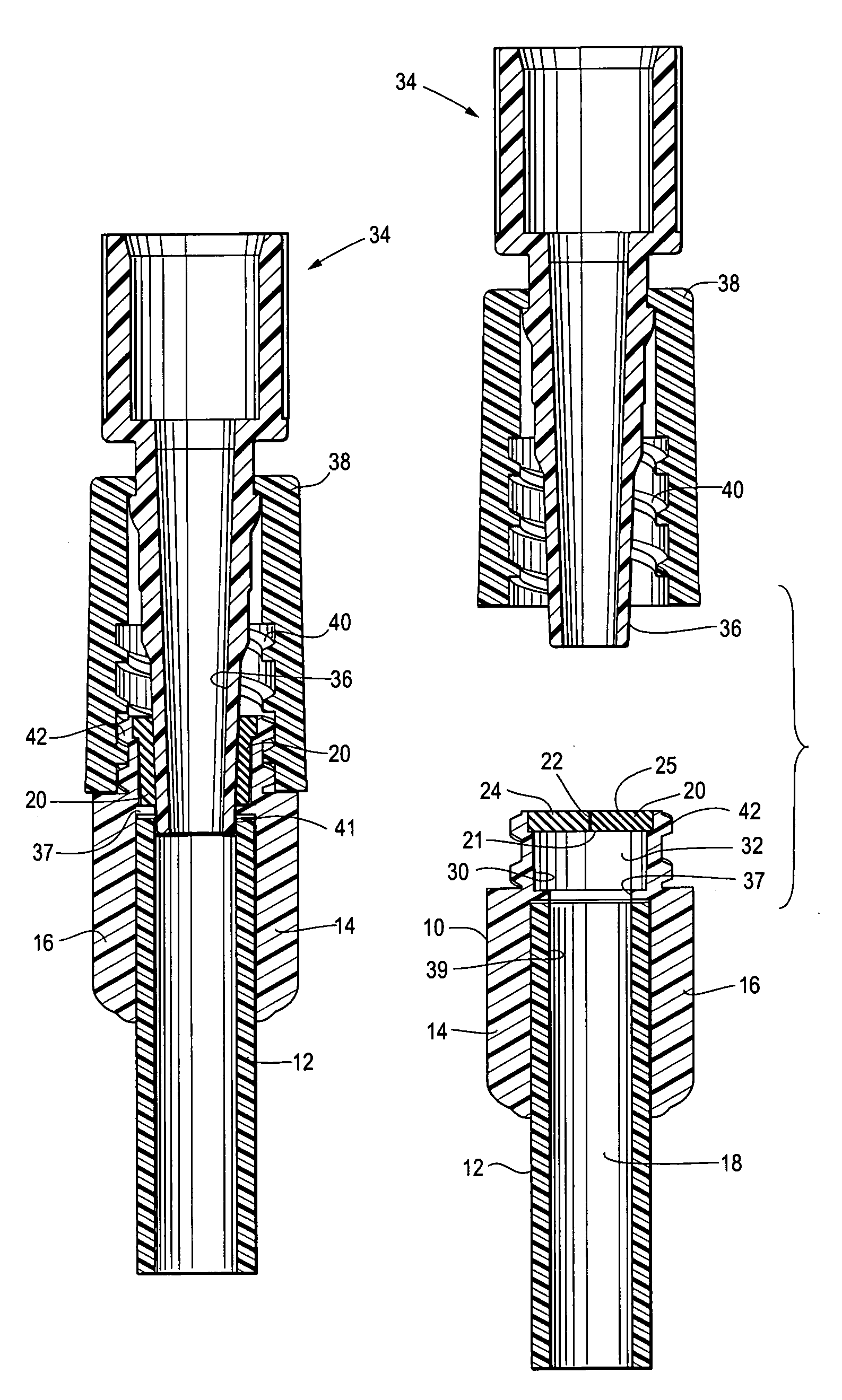 Medical device with elastomeric penetrable wall and inner seal