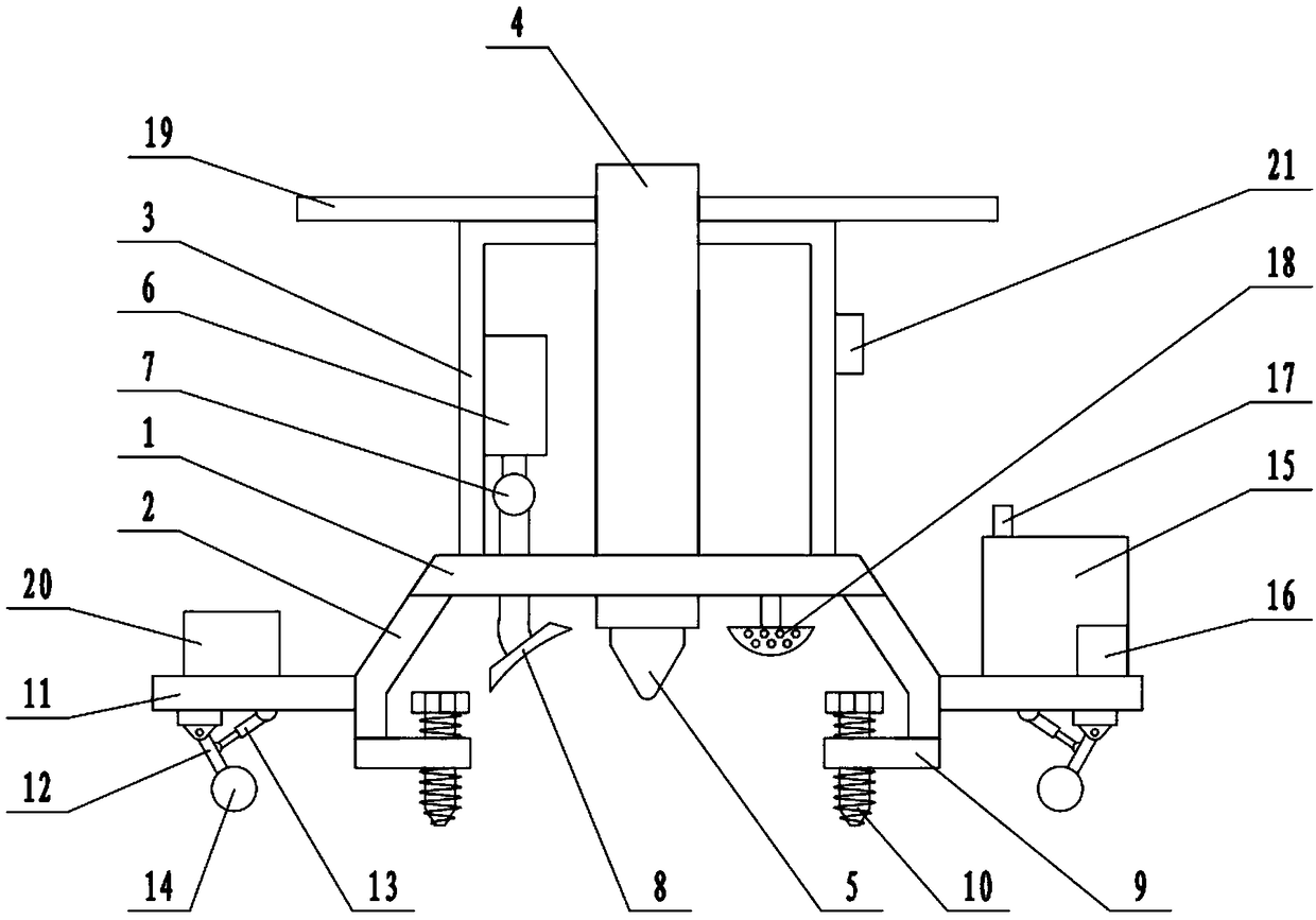 Minitype geophysical prospecting drilling machine dust-proof bracket convenient to move