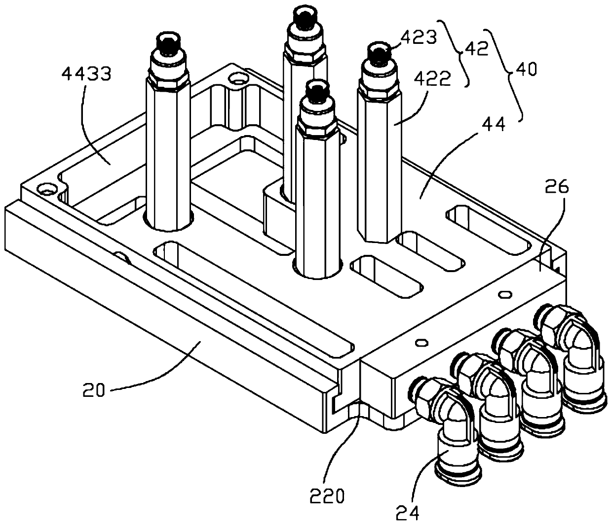 Material sucking mechanism and material conveying device