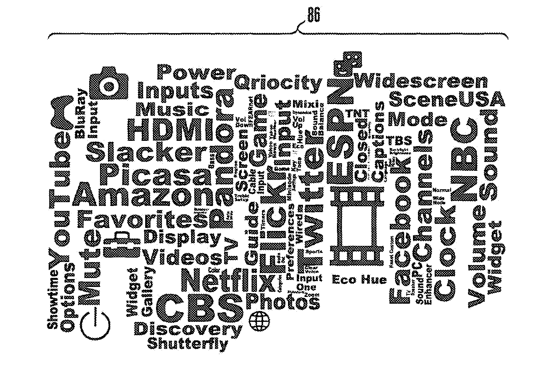 Apparatus and method for presenting menu items on user interface of consumer electronics device