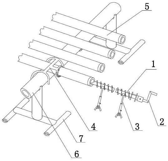 Spiral oil pipe paraffin removal device