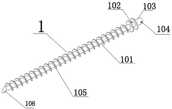 Spiral oil pipe paraffin removal device