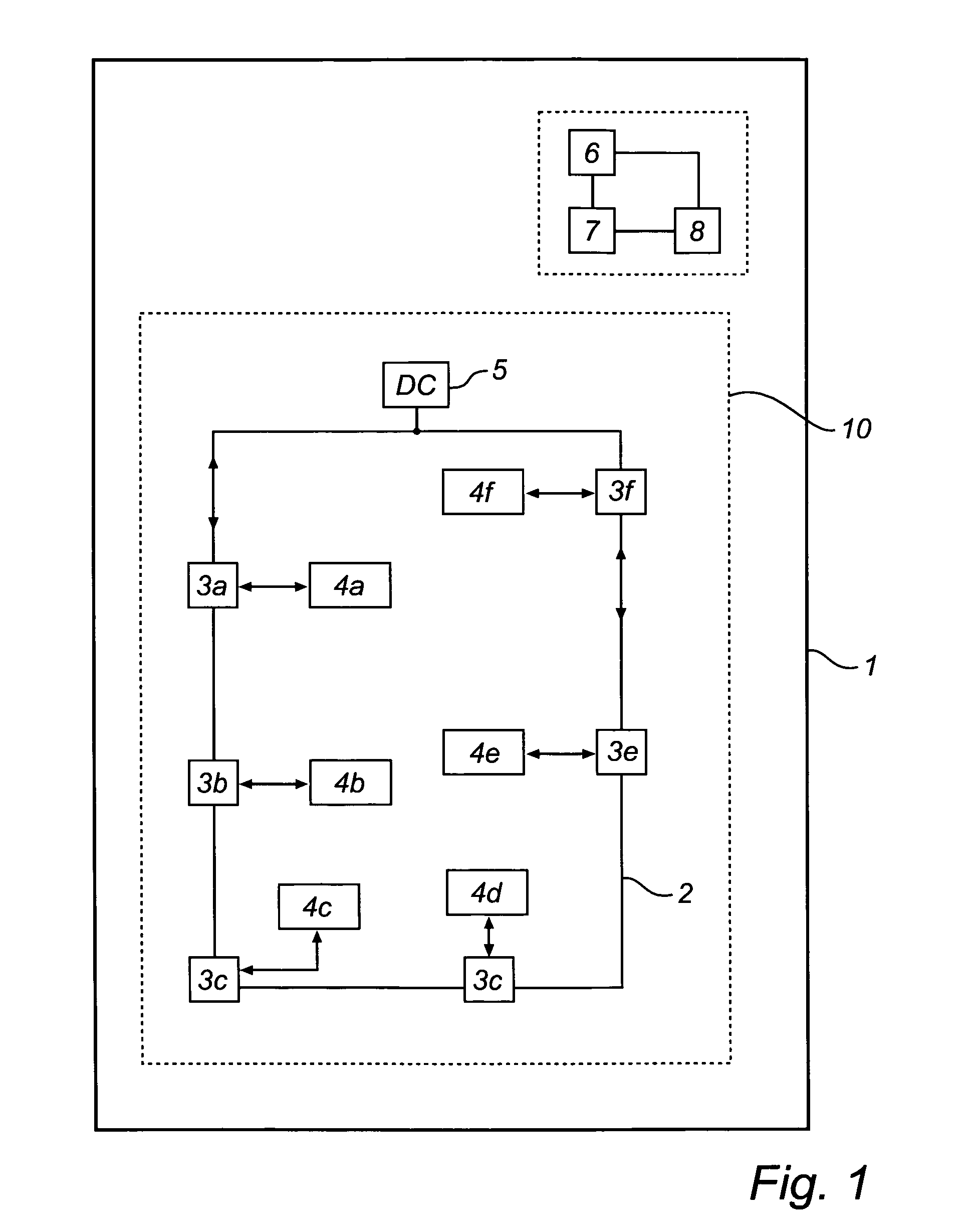 Bus control for a domestic appliance