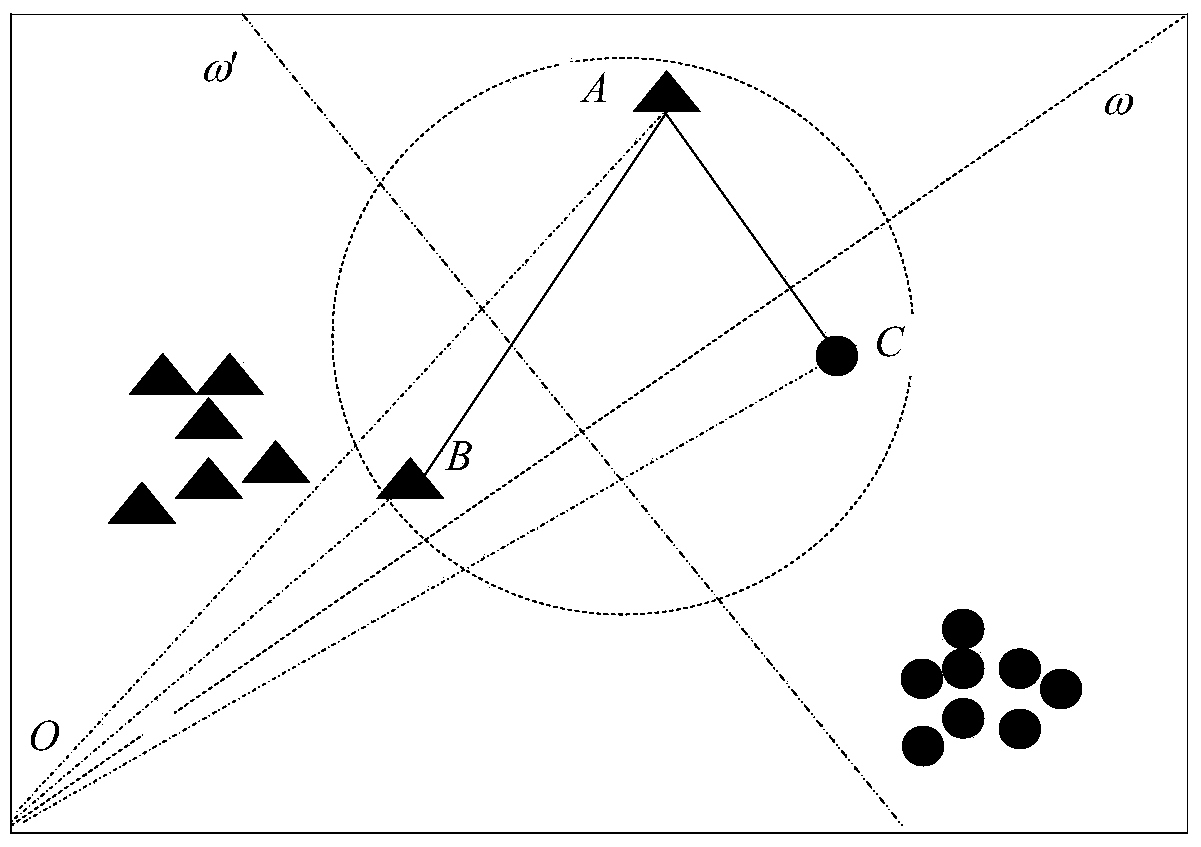 Hyperspectral remote sensing image classification method based on manifold neighbor measurement through local spectral angles