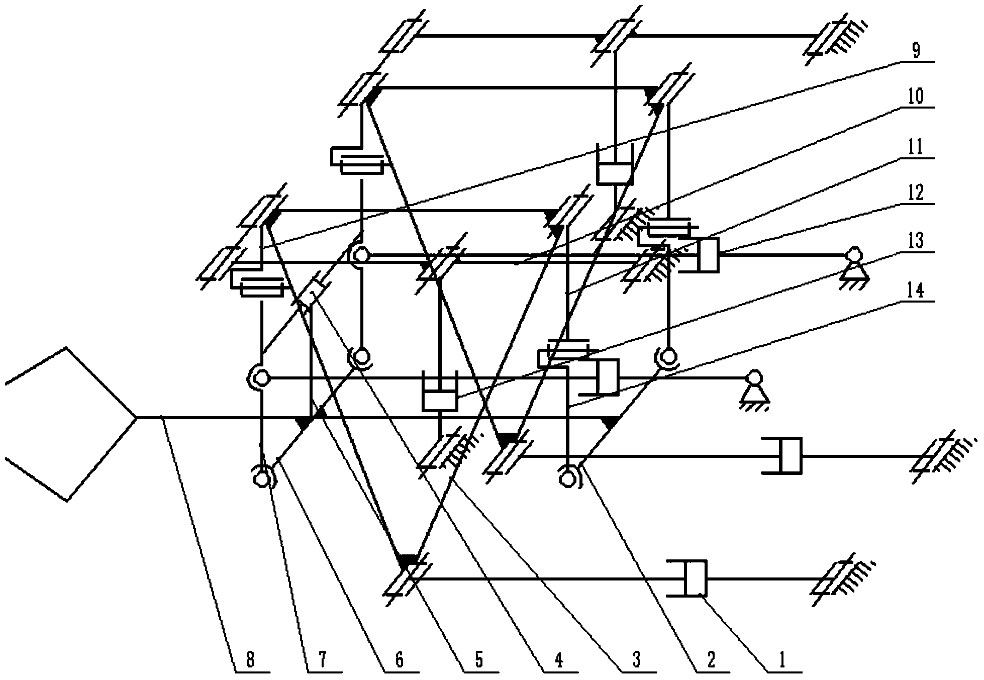 Large-tonnage lifting mechanism for trackless forging manipulator