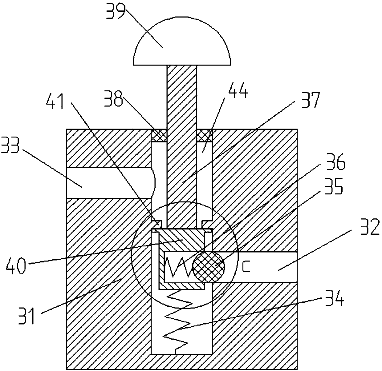 Pressure relief structure for offshore wind turbine