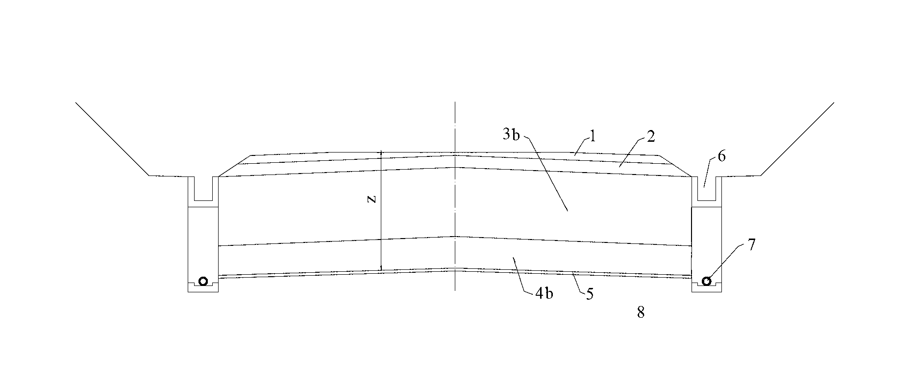 Cutting bed structure of ballast-less rail type high-speed railway in seasonal frozen-earth area