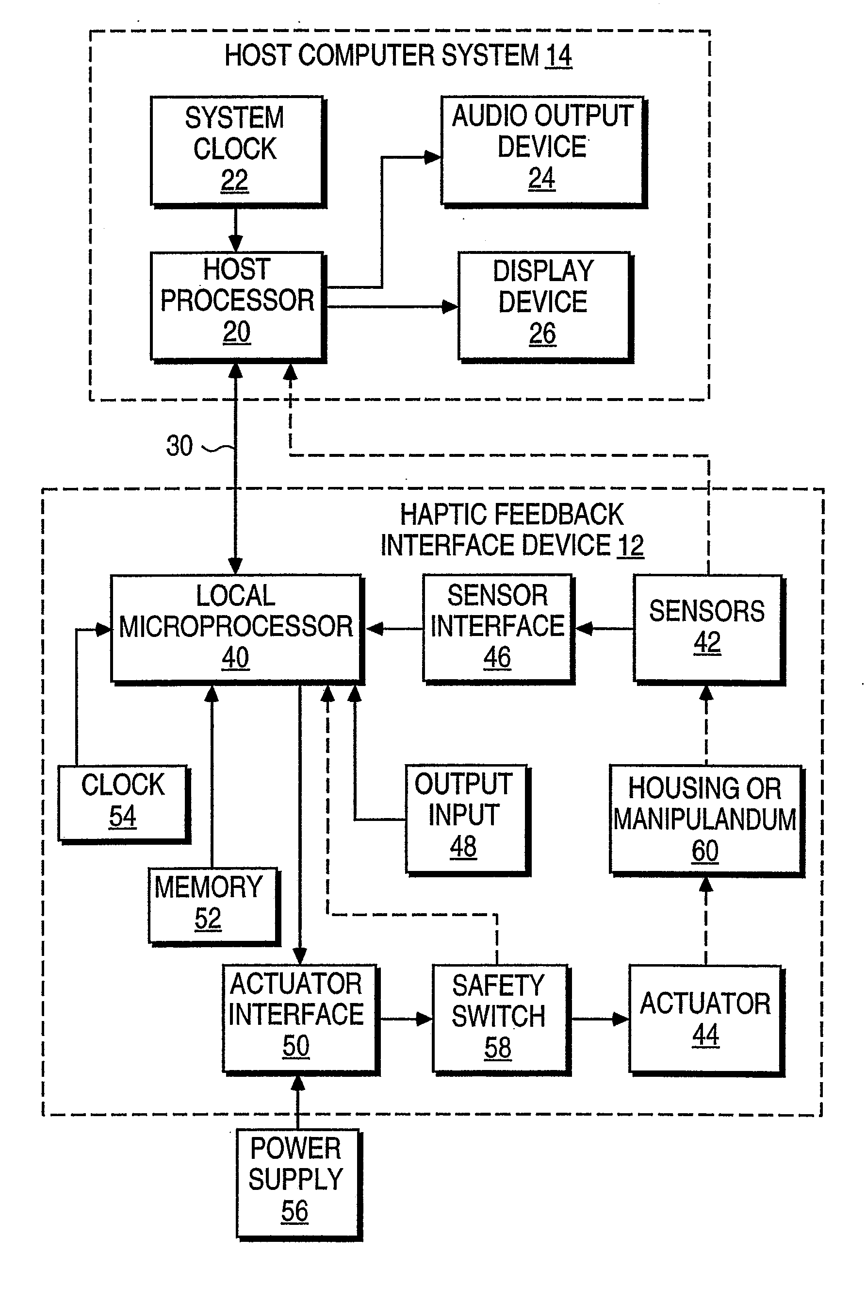 Haptic Feedback Sensations Based on Audio Output From Computer Devices