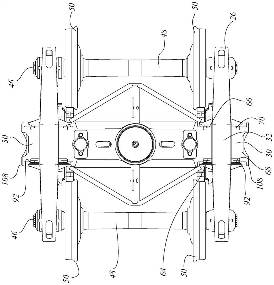 Railway vehicle bogie damper wedge fitting