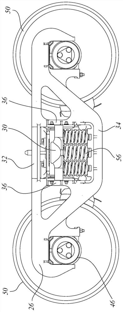 Railway vehicle bogie damper wedge fitting