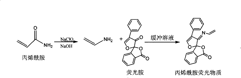 Method for testing acrylic amide in food