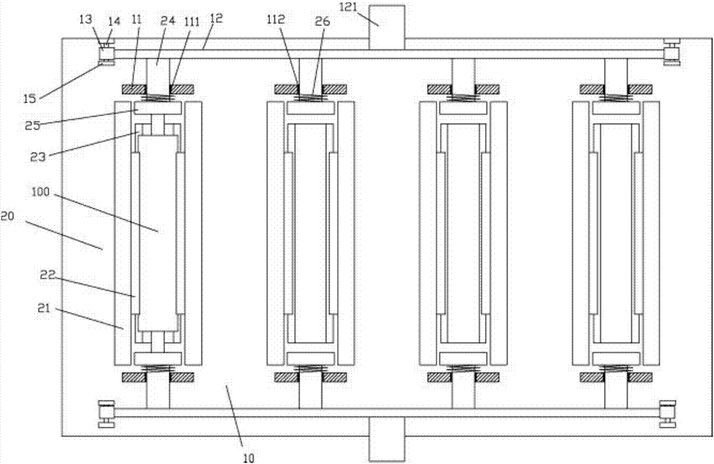 Horizontal plate shaped transistor parallel connection device