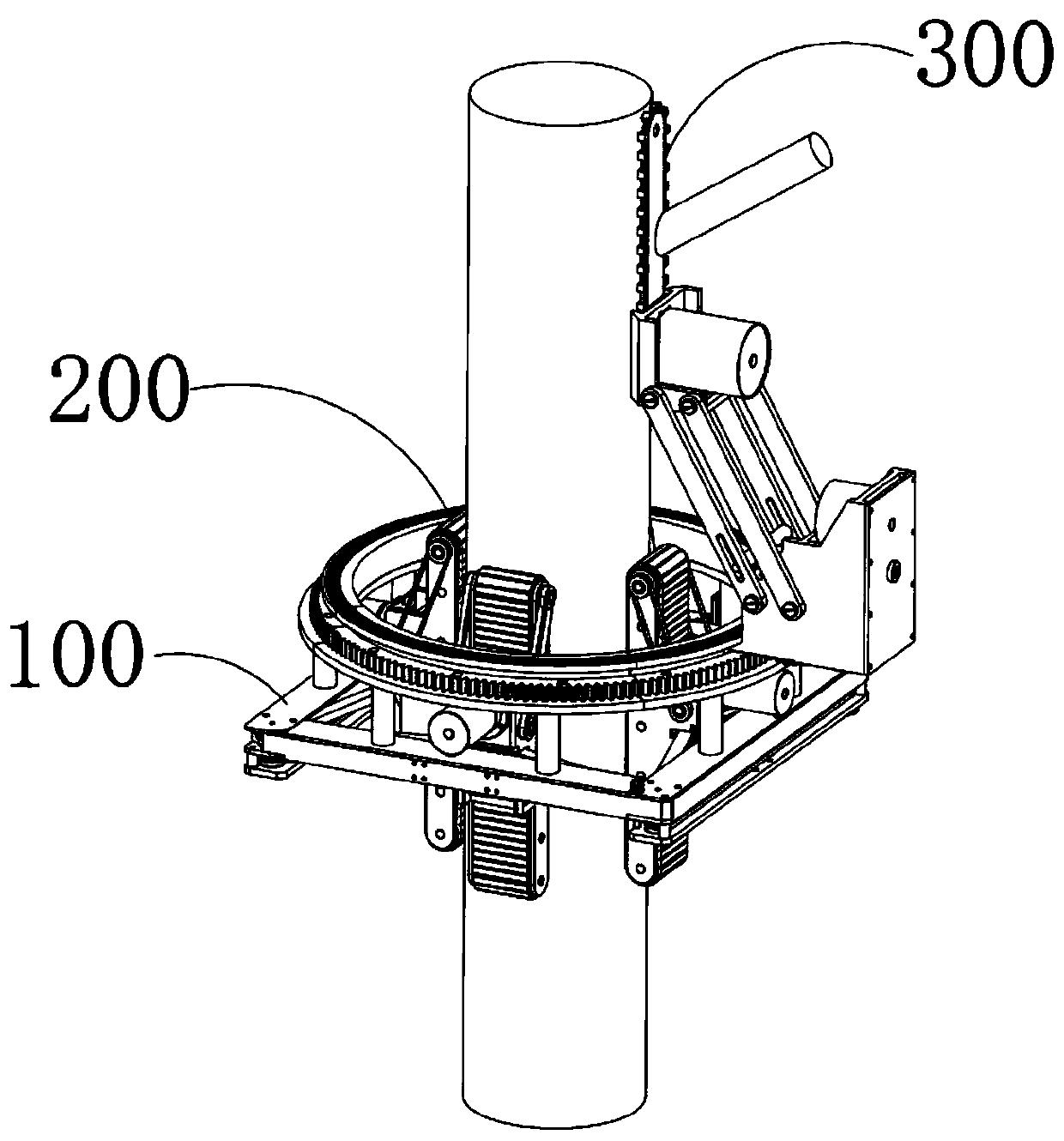 Crawler type automatic climbing tree pruning method