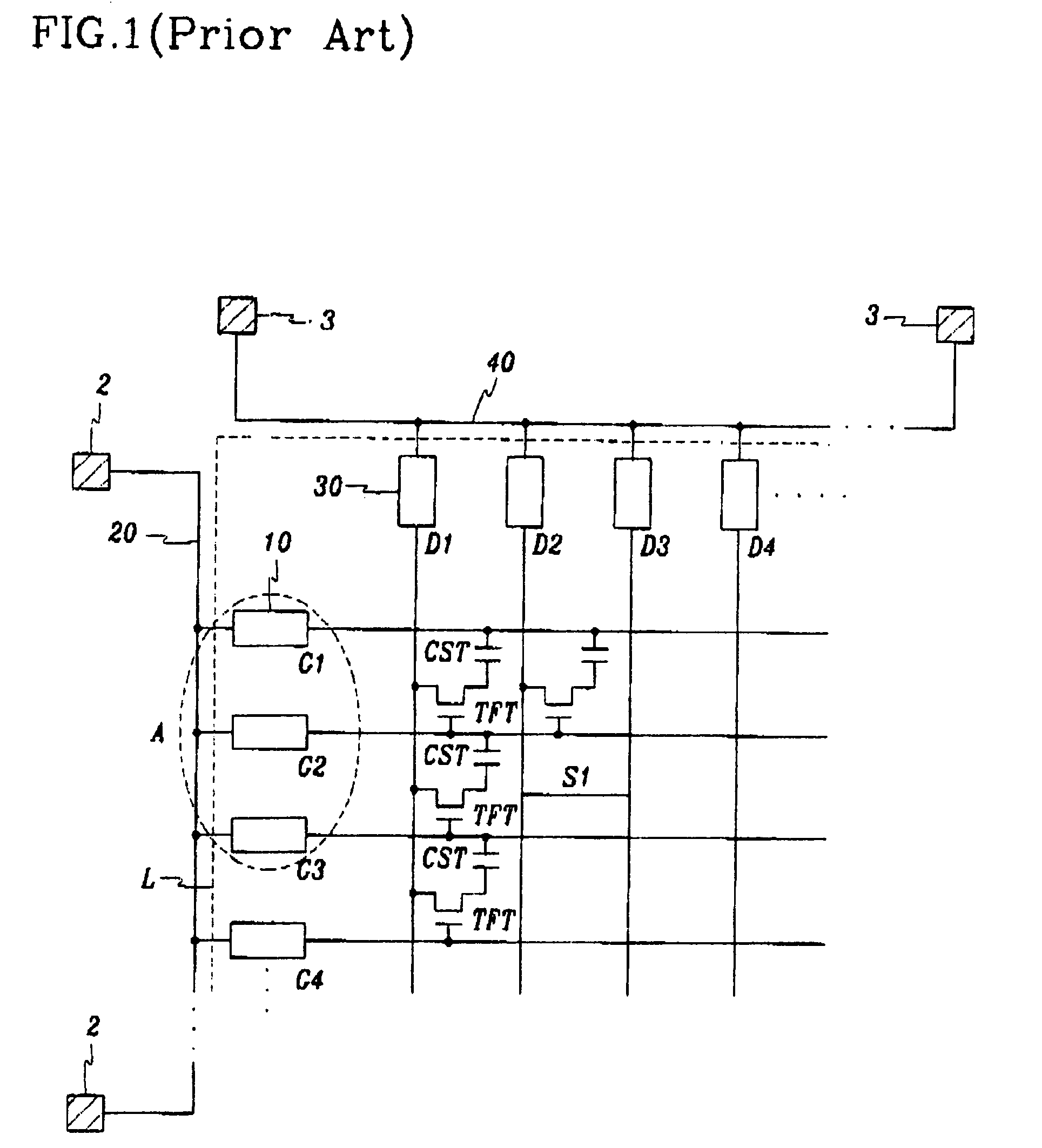 Multiple testing bars for testing liquid crystal display and method thereof