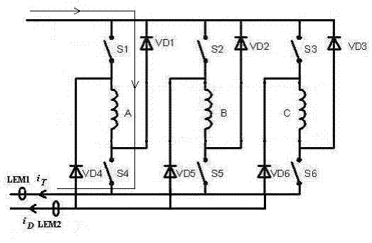 Fault diagnosis method for switch reluctance motor dual-switch power converter fly-wheel diode