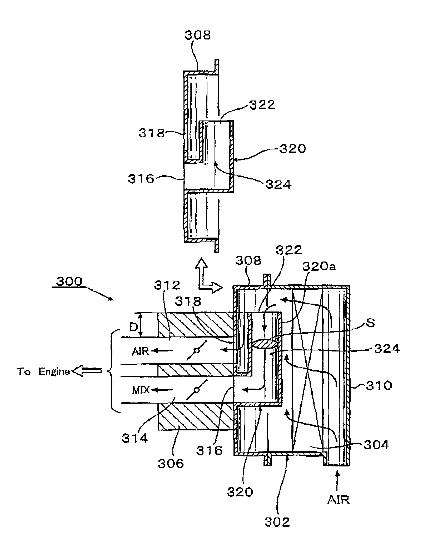 Air cleaner for two-stroke internal combustion engine and method of tuning the length of air-fuel mixture passage by using the air cleaner