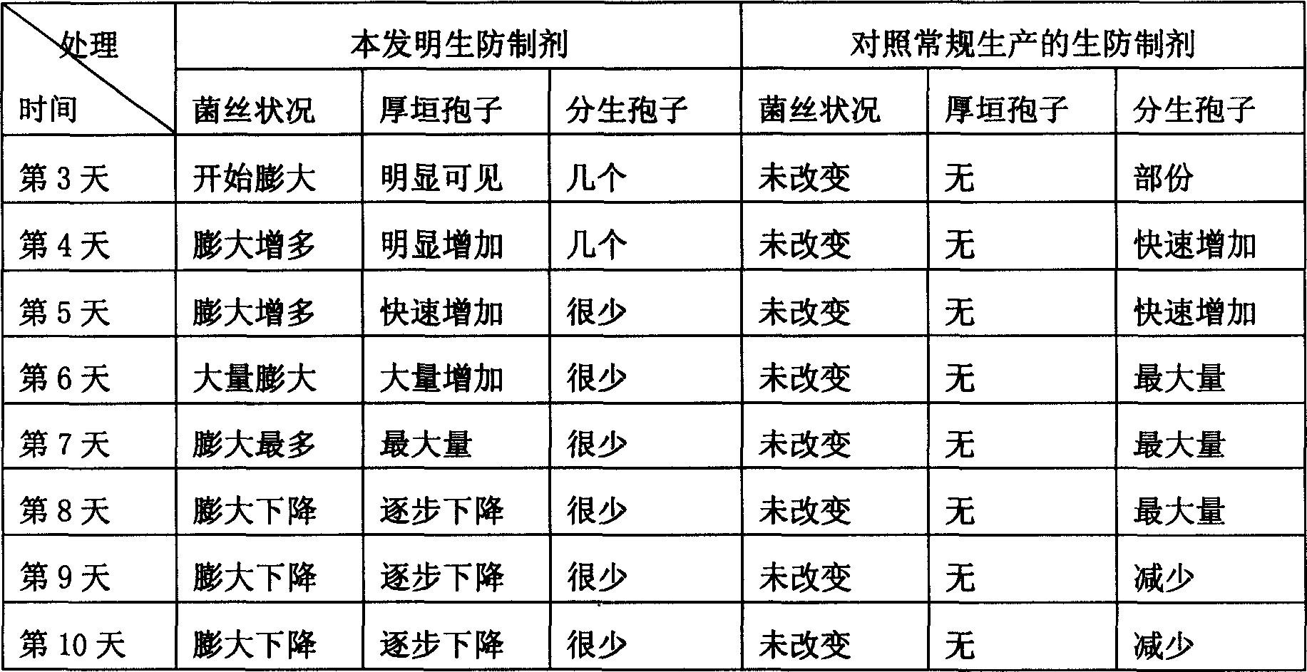 Method of producing large quantity thick wall spore by thick wall spore verticillium liquid fermentation