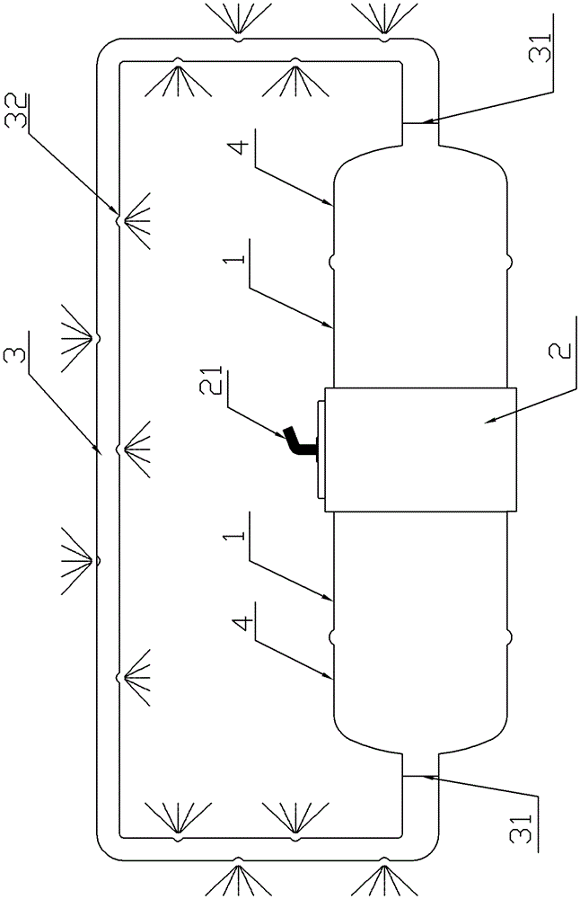 A dual-drive multi-nozzle pipe network automatic fire extinguishing device