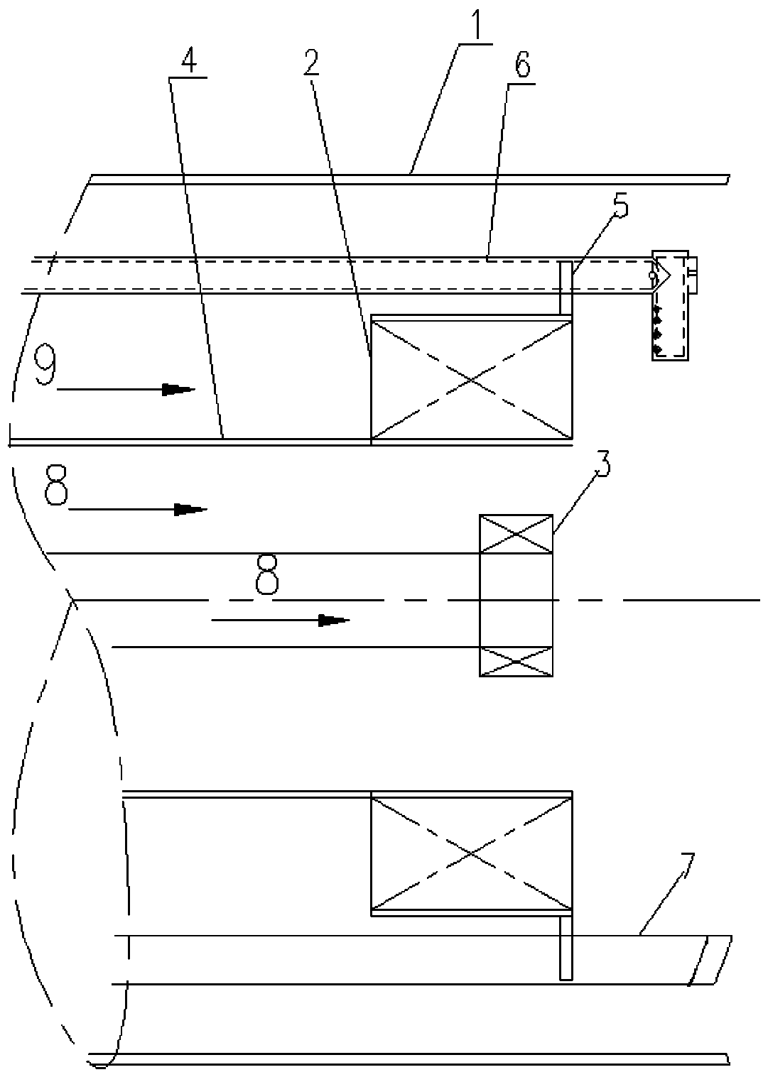 Low emission gas combustion furnace and its combustion air configuration method