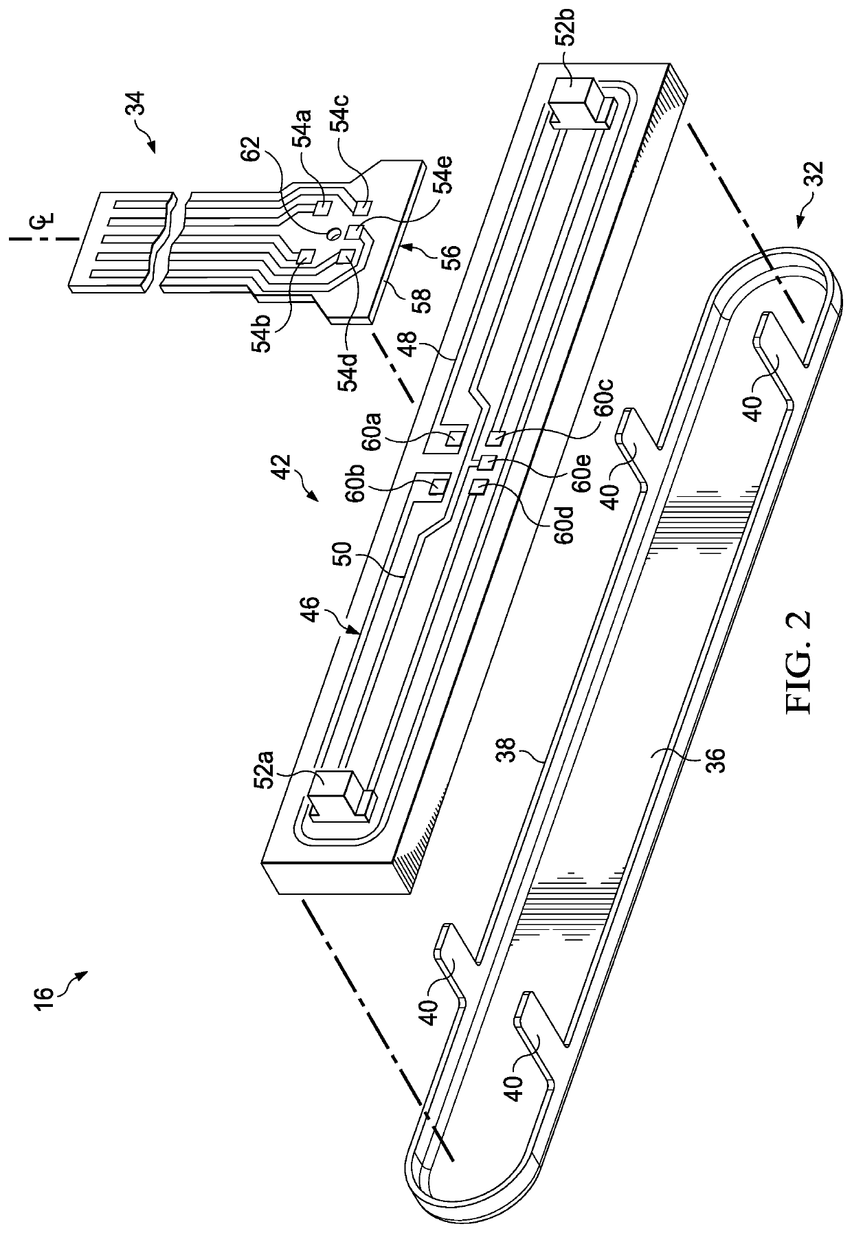 Heating element for a shaving razor