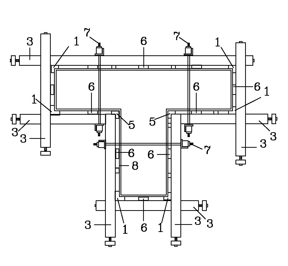 Corner protector structure of cylindrical mold reinforcing device