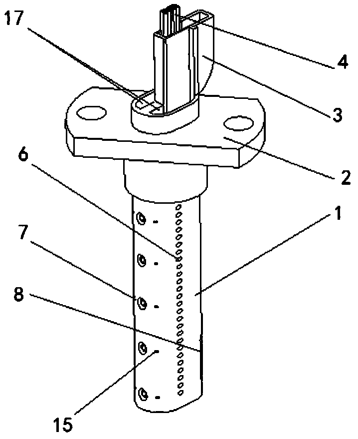 Temperature test receptor part