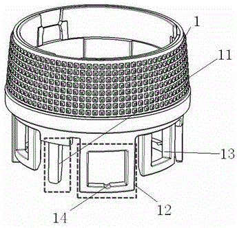 Head collapsible structure of air conditioning controller