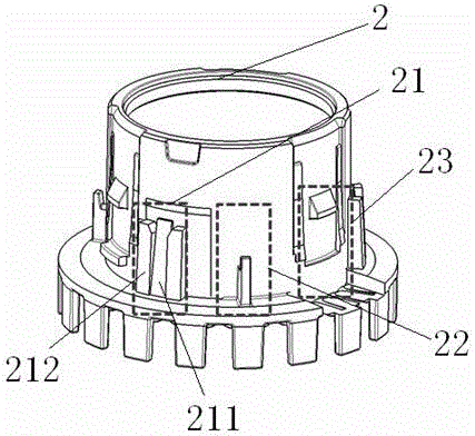 Head collapsible structure of air conditioning controller