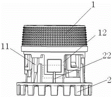 Head collapsible structure of air conditioning controller