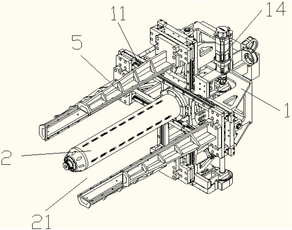 Taking mechanism of coiled material