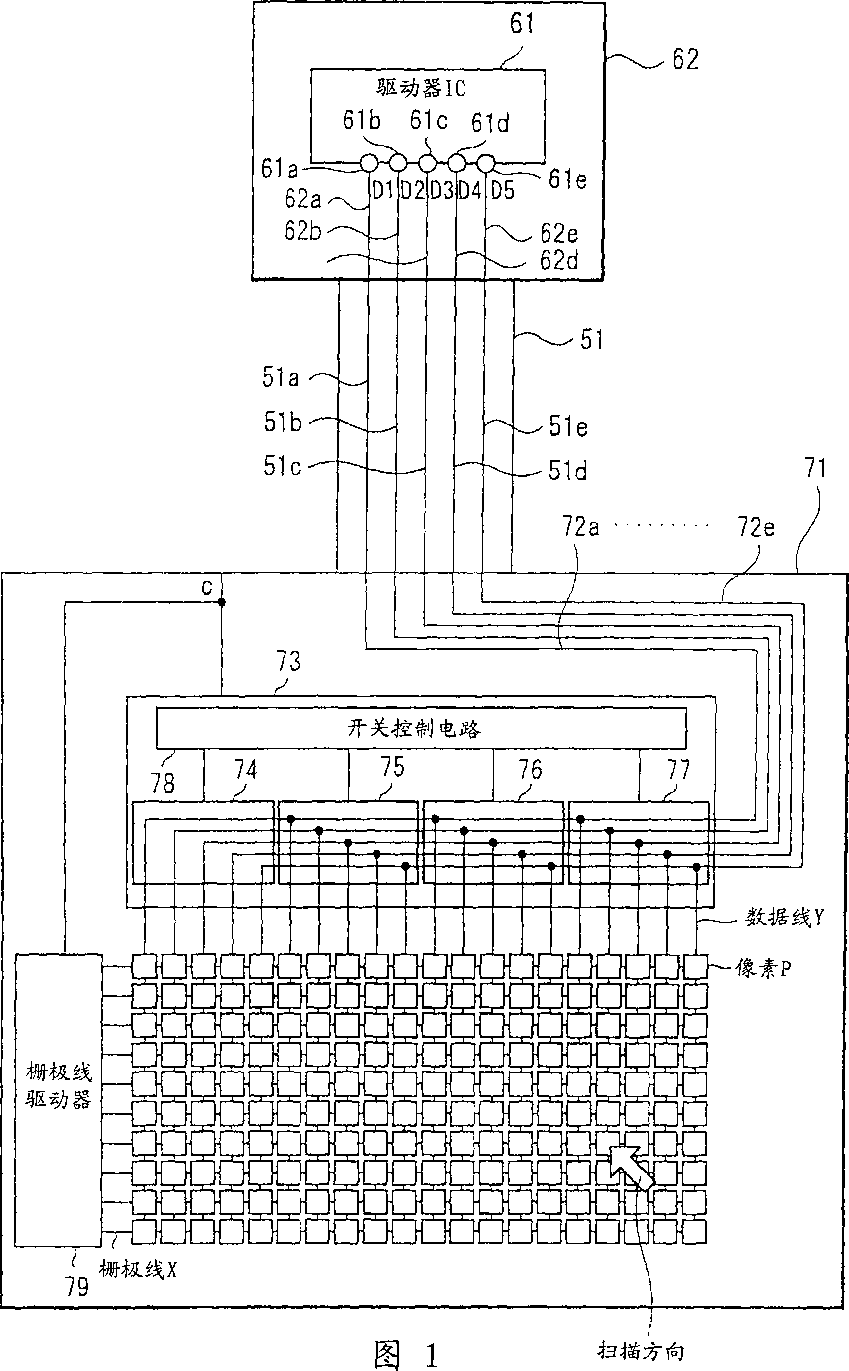 Interconnect structure for display device and projection display apparatus