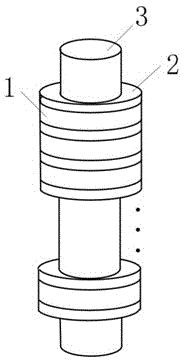 Combined electromachining method for bamboo-like micro-structure of rotating body inner surface