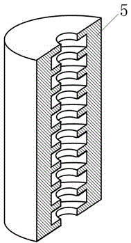 Combined electromachining method for bamboo-like micro-structure of rotating body inner surface