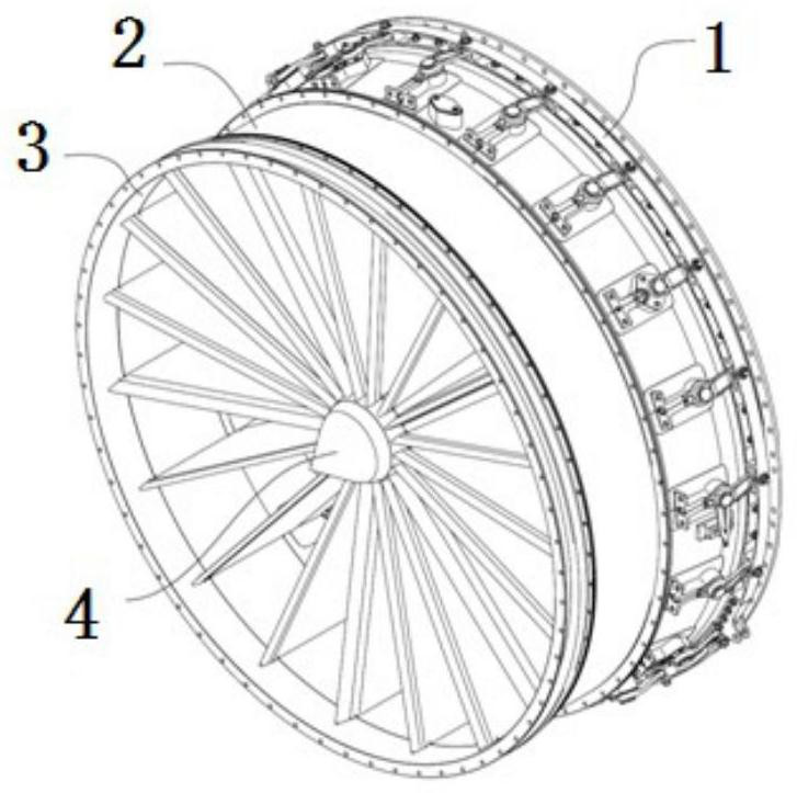 Forward radar stealth structure of aero-engine