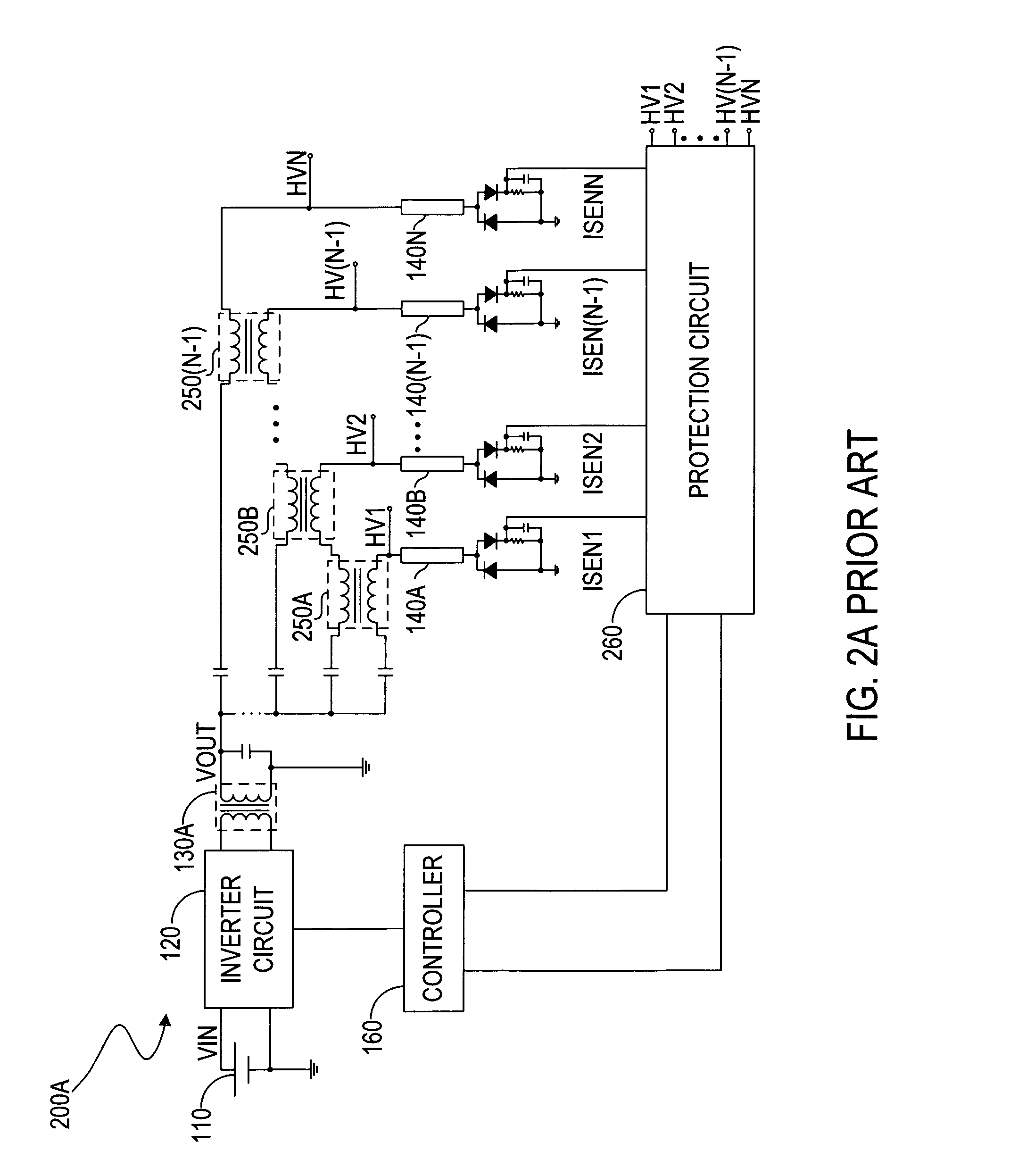 Circuit structure for LCD backlight