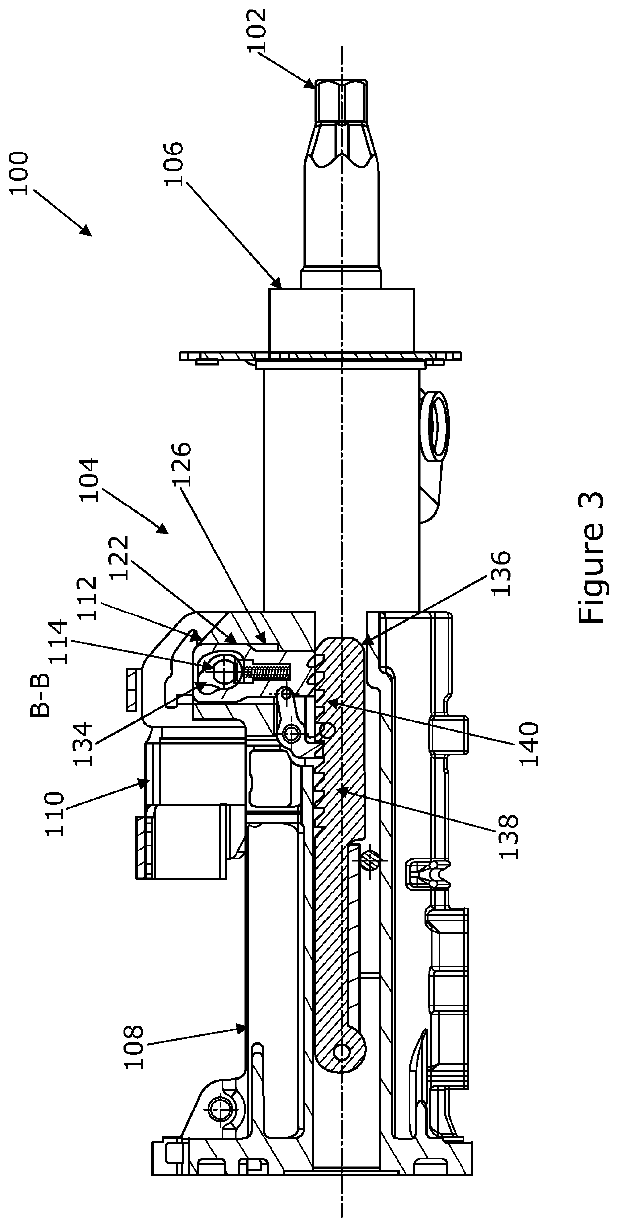 Reach adjustable steering column assembly