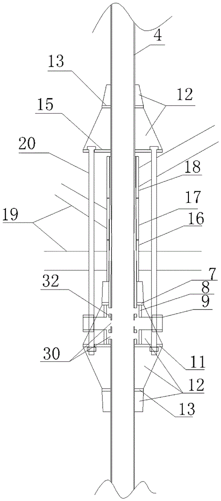 Structural member pipeline for truss support body and overlapping method of pipeline