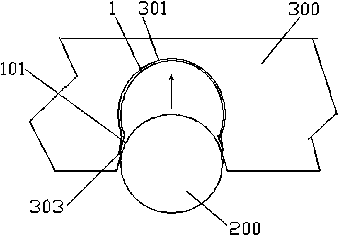 Long-stator winding grounding sleeve