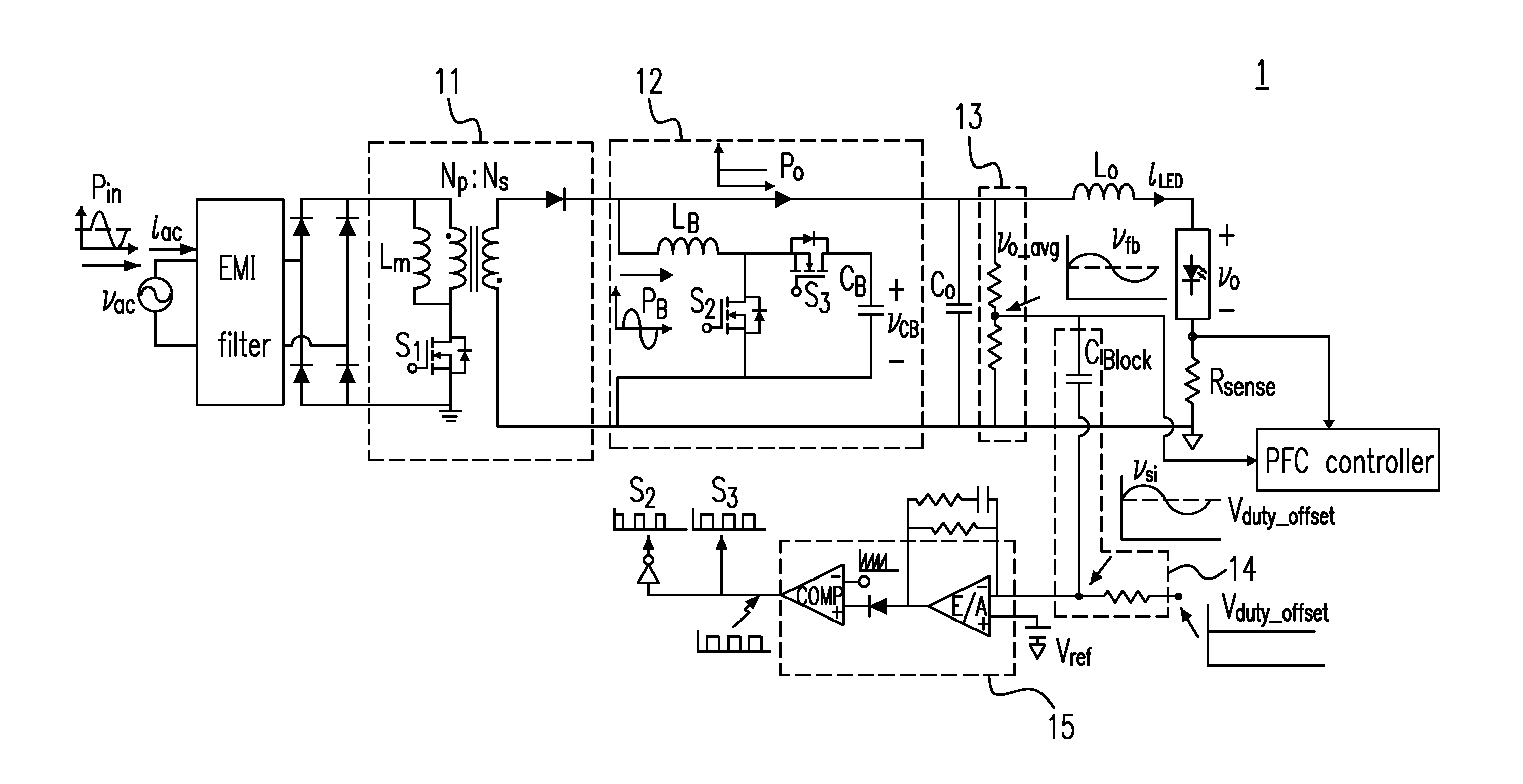 Electrolytic capacitor-less ac/dc converter and controlling method thereof