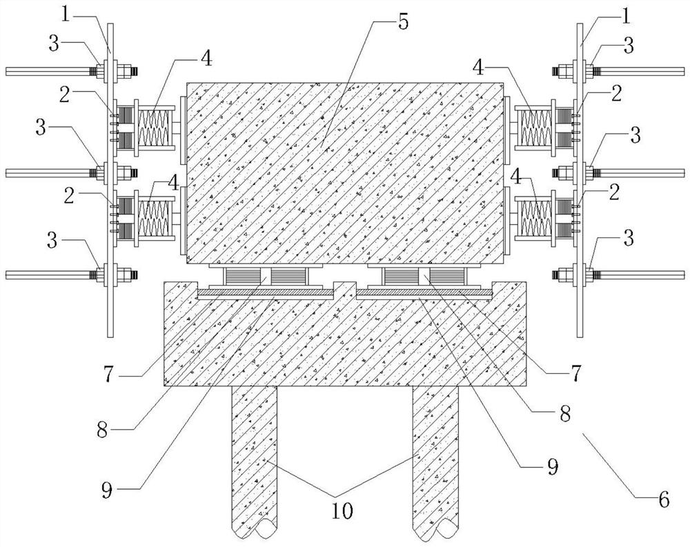 A separate foundation with shock-absorbing and isolating functions